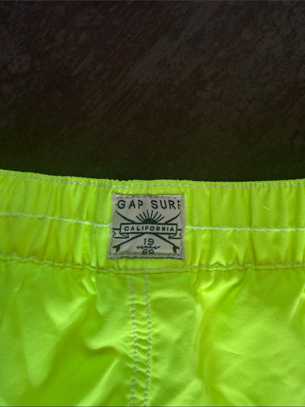 Boys XXL gap bright Neon Yellow Swim Trunks - Picture 4 of 5